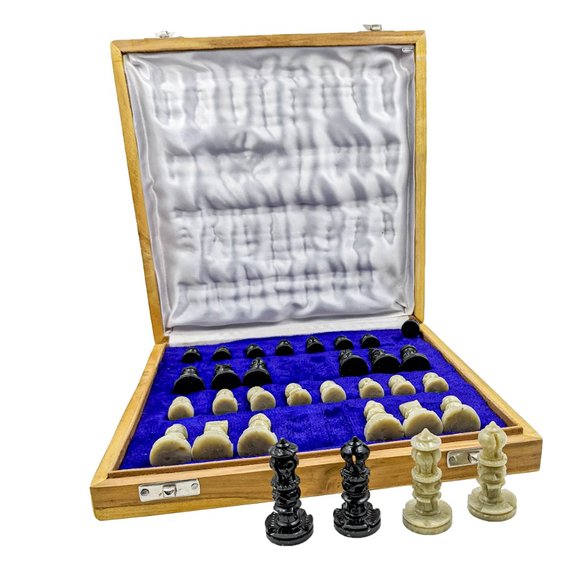 Handmade Folding Wooden Bone Chess Board (10inch) - Picture 2 of 4